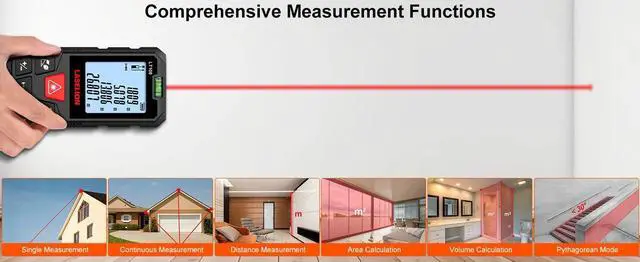 Alt view image 2 of 7 - Laselion Laser Rangefinder 50M 70M 100M Mini Laser Measureme