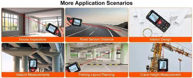 Alt view image 3 of 7 - Laselion Laser Rangefinder 50M 70M 100M Mini Laser Measureme