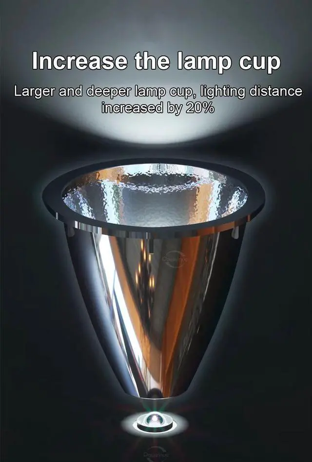 Alt view image 6 of 7 - 9000LM Upgrade XHP160 Diving Flashlight Powerful Profession