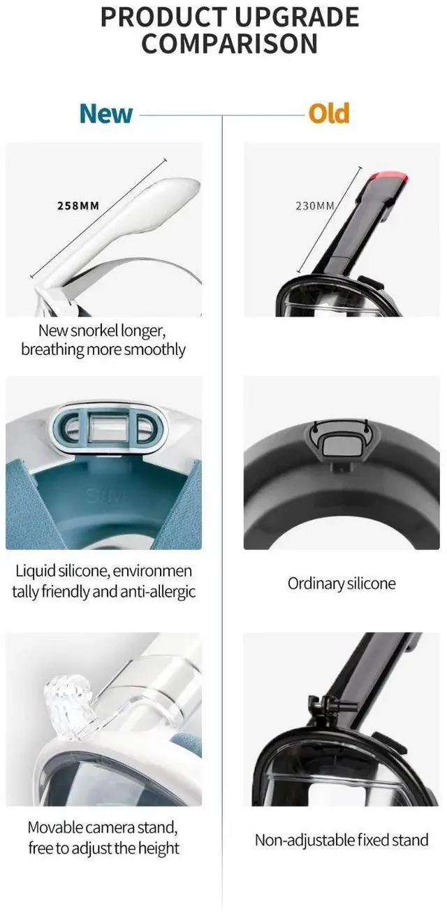 Alt view image 2 of 7 - COPOZZ Scuba Underwater Hunting Diving Mask Anti Fog Snorkel