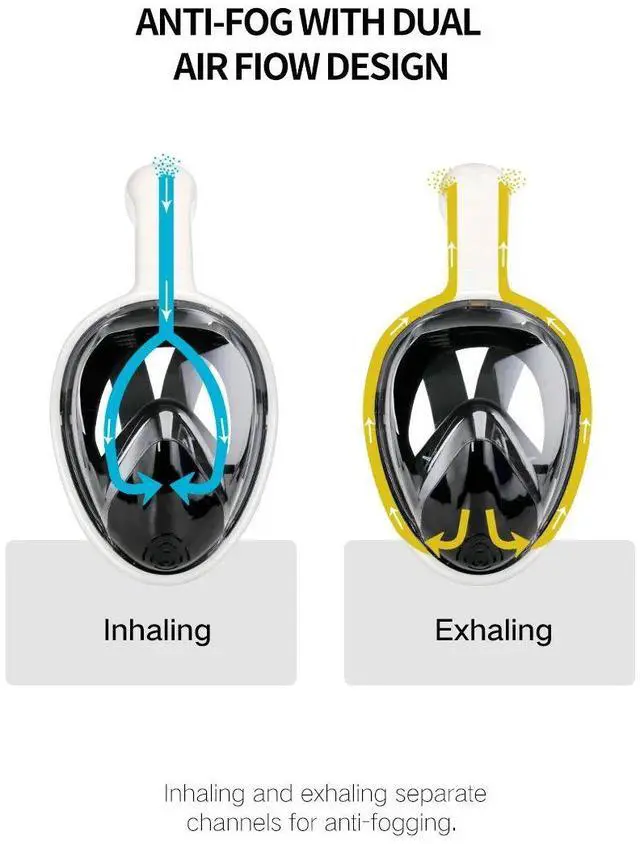 Alt view image 5 of 7 - COPOZZ Scuba Underwater Hunting Diving Mask Anti Fog Snorkel