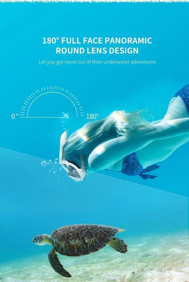 Alt view image 3 of 7 - COPOZZ Scuba Underwater Hunting Diving Mask Anti Fog Snorkel