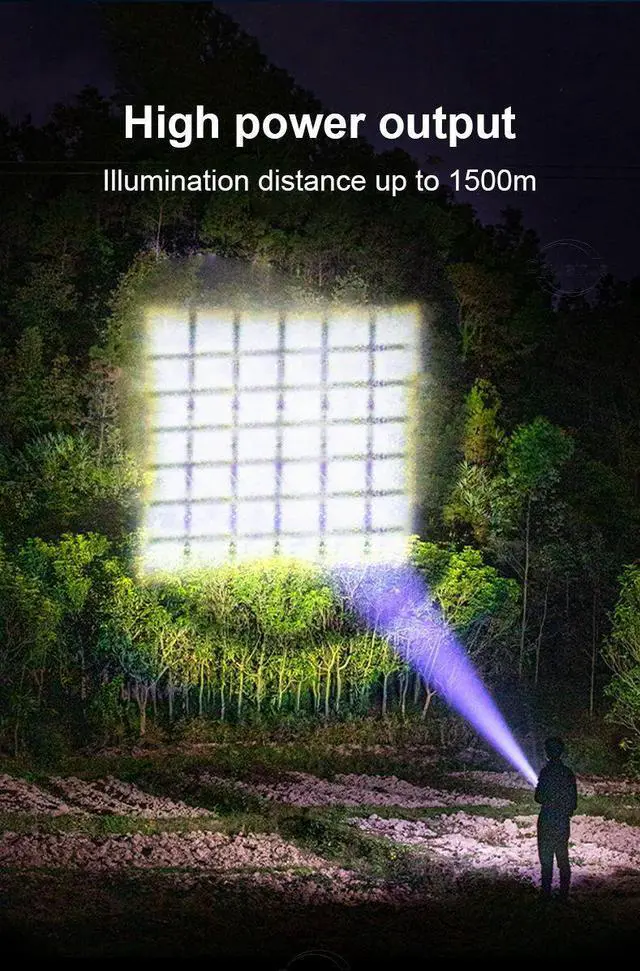 Alt view image 4 of 7 - XHP390 Most Powerful Flashlight White Laser Rechargeable Fla