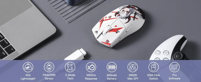 Main image of Redragon M916AK PRO 3-Mode Anime 42G Ultra-Light 26K DPI Ful