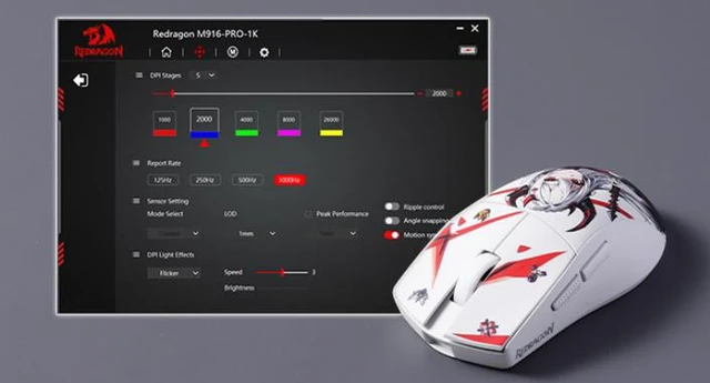 Alt view image 4 of 7 - Redragon M916AK PRO 3-Mode Anime 42G Ultra-Light 26K DPI Ful