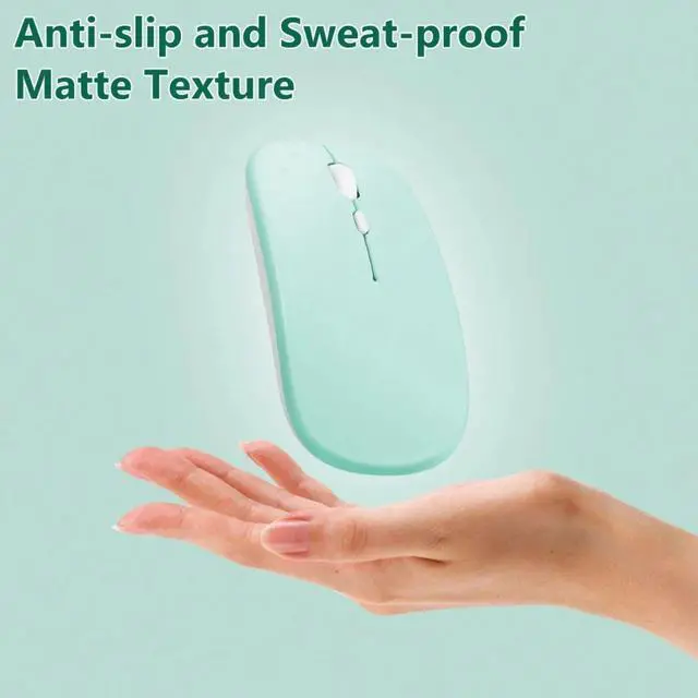 Alt view image 2 of 7 - Rechargeable Bluetooth Mouse Wireless Dual Mode 5.2 Silent