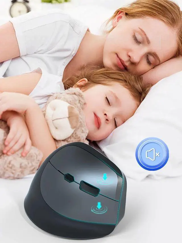 Alt view image 2 of 7 - Vertical Mouse Wireless Bluetooth5.0 2.4G Ergonomic Mice 160