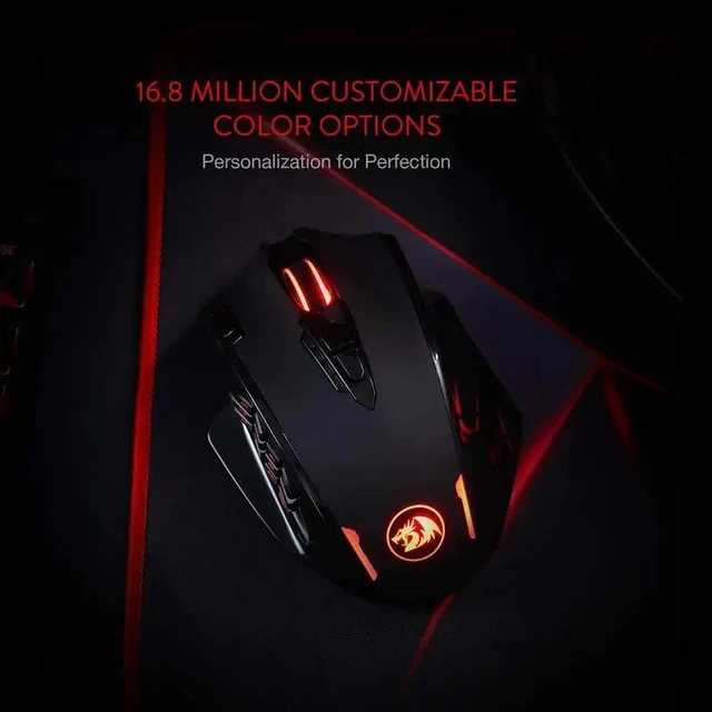 Alt view image 5 of 7 - Redragon M913 Gaming 16000 DPI Wired 2.4Ghz Wireless RGB Opt