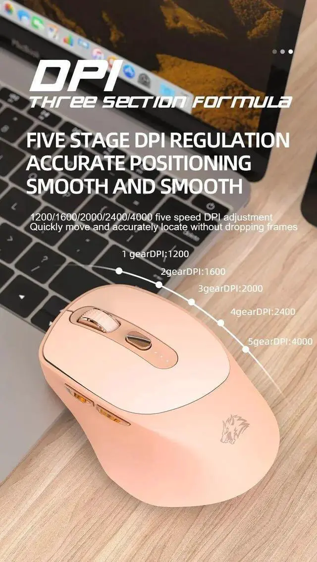 Alt view image 2 of 7 - X7 Wireless Mouse 2.4G Bluetooth Mice with Battery Indicator