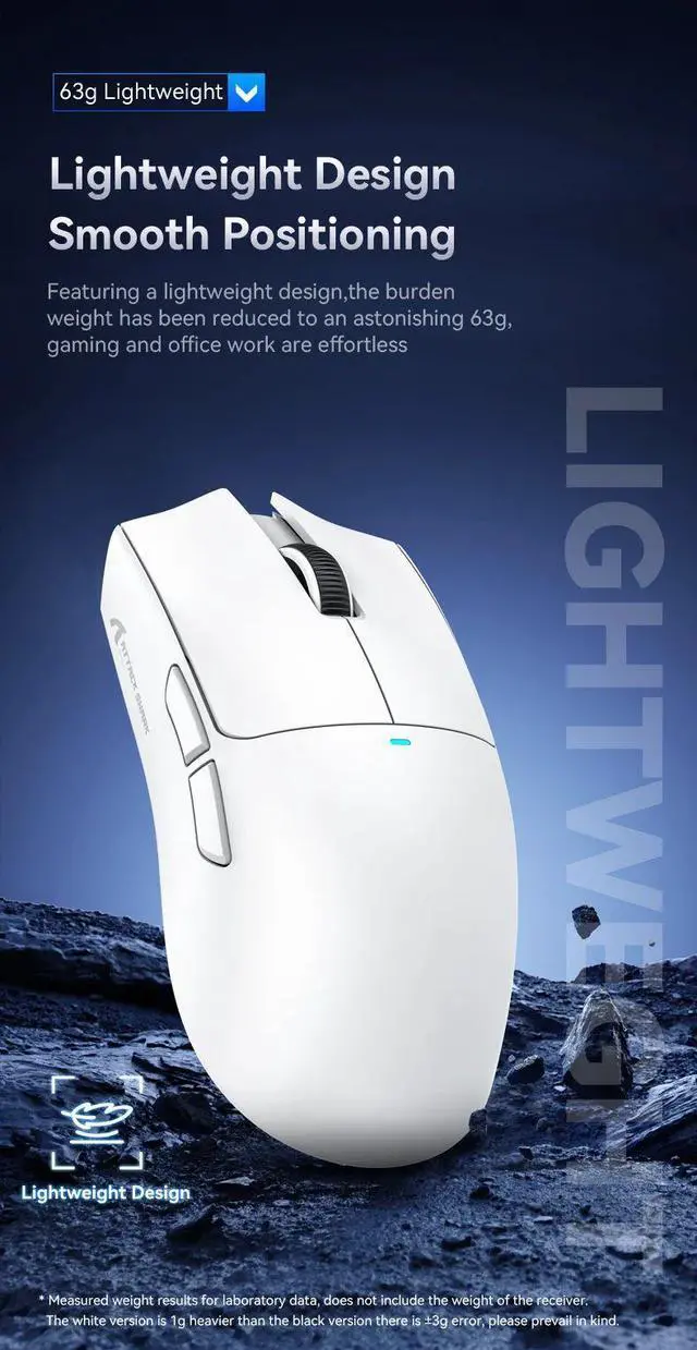 Alt view image 4 of 7 - Attack Shark X11 Wireless mouse, three-mode connection 2.4GH