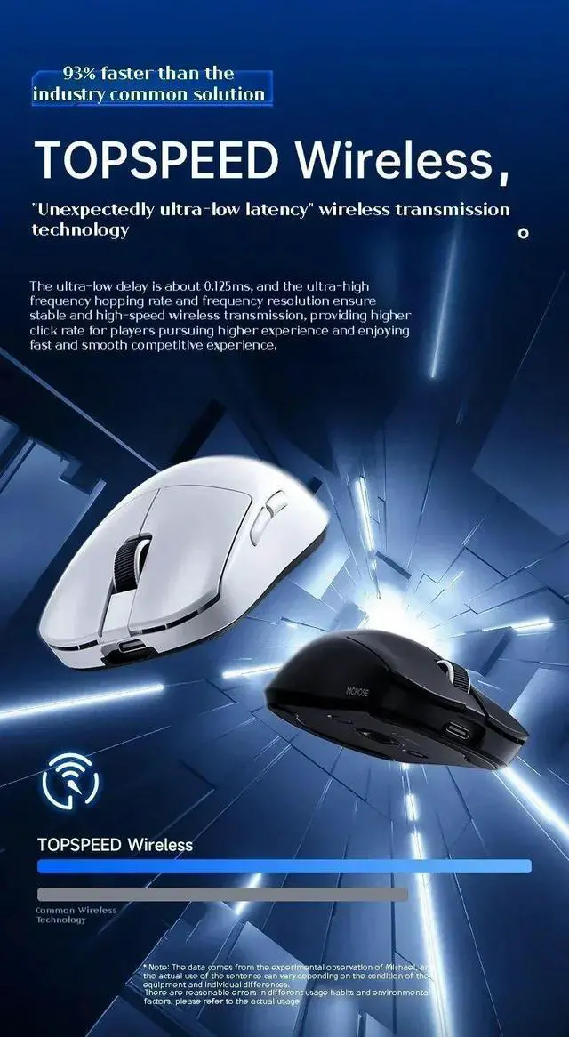 Alt view image 5 of 7 - MCHOSE L7 Pro Ultra PAW3395 8K Three Mode Mouse 2.4g Wireles