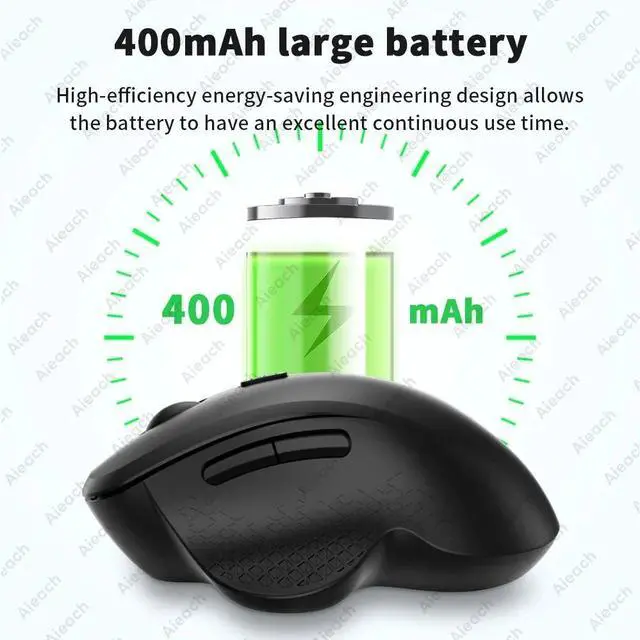 Alt view image 5 of 7 - GUIG Wireless Bluetooth Mouse Dual Mode 2.4G+BT 3 Device Con