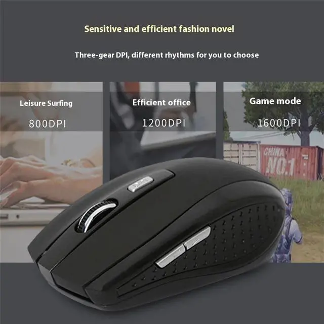 Alt view image 7 of 7 - Wireless Mouse Ergonomics Mouse 2.4G Portable Mobile Optical