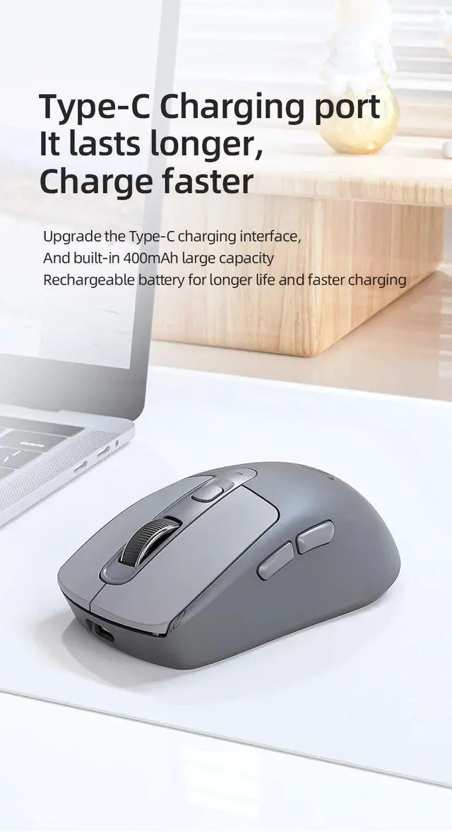 Alt view image 7 of 7 - Lightweight 2.4G wireless mouse, Bluetooth dual-mode, low-fr