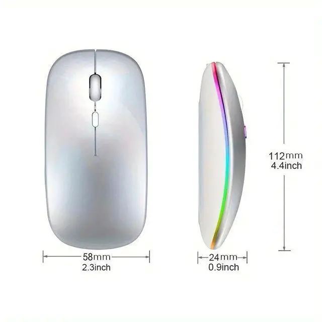 Alt view image 2 of 7 - Wireless Mouse Bluetooth and 2.4GHz Dual Modes Rechargeable