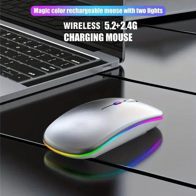 Alt view image 3 of 7 - Wireless Mouse Bluetooth and 2.4GHz Dual Modes Rechargeable