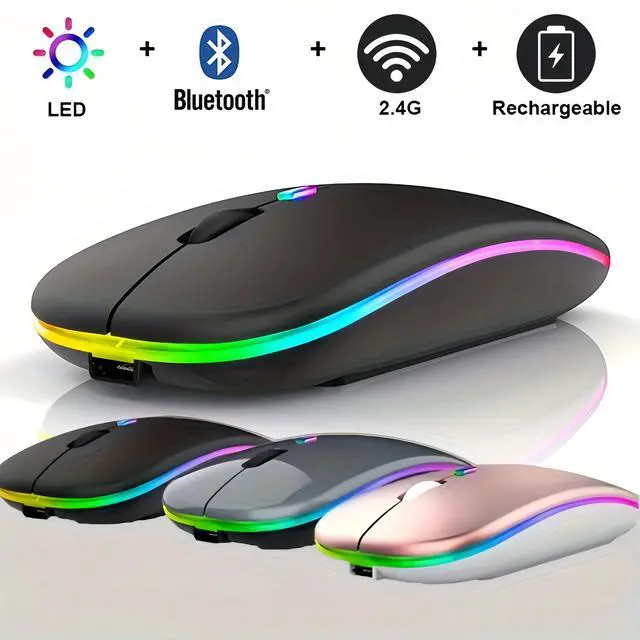 Main image of Wireless Mouse Bluetooth and 2.4GHz Dual Modes Rechargeable