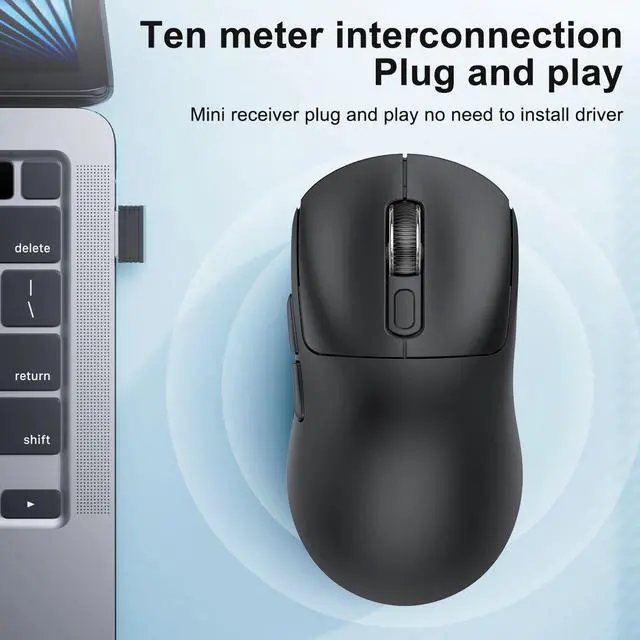 Alt view image 2 of 7 - Wireless Mouse Rechargeable Bluetooth-compatible &2.4G Mouse