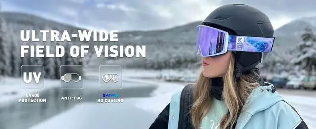 Main image of KAPVOE OTG Ski Goggles UV400 Magnetic Attraction Anti-Fog Sk