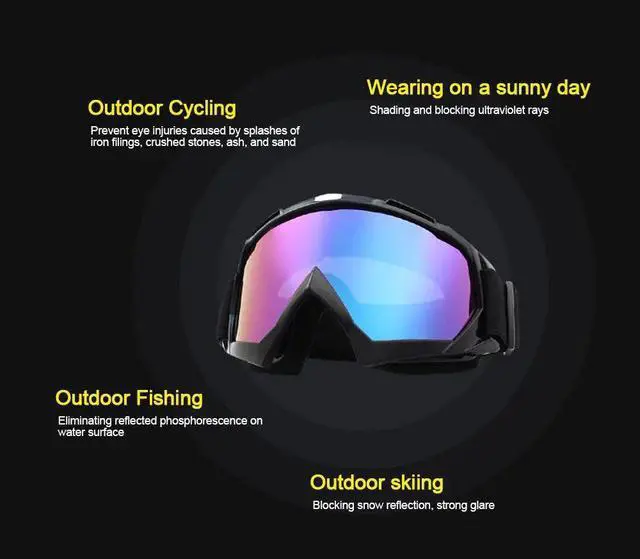 Alt view image 7 of 7 - Ski Goggles Anti-Fog Mountain Ski Goggles Snow Snowboard Gla