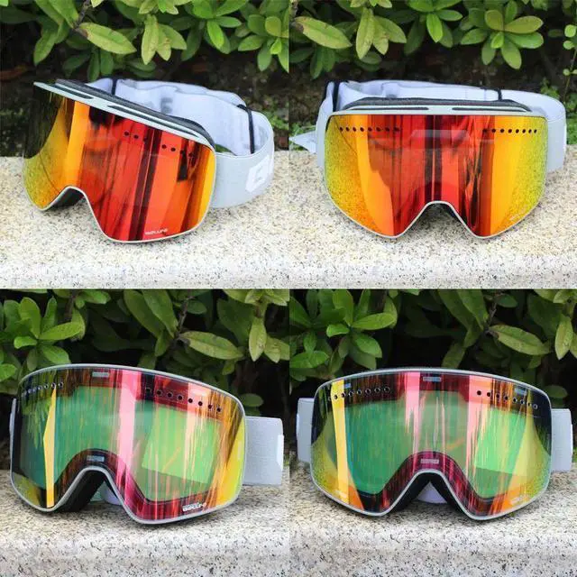 Alt view image 7 of 7 - Ski Goggles with Magnetic Double Layer Polarized Lens Skiing