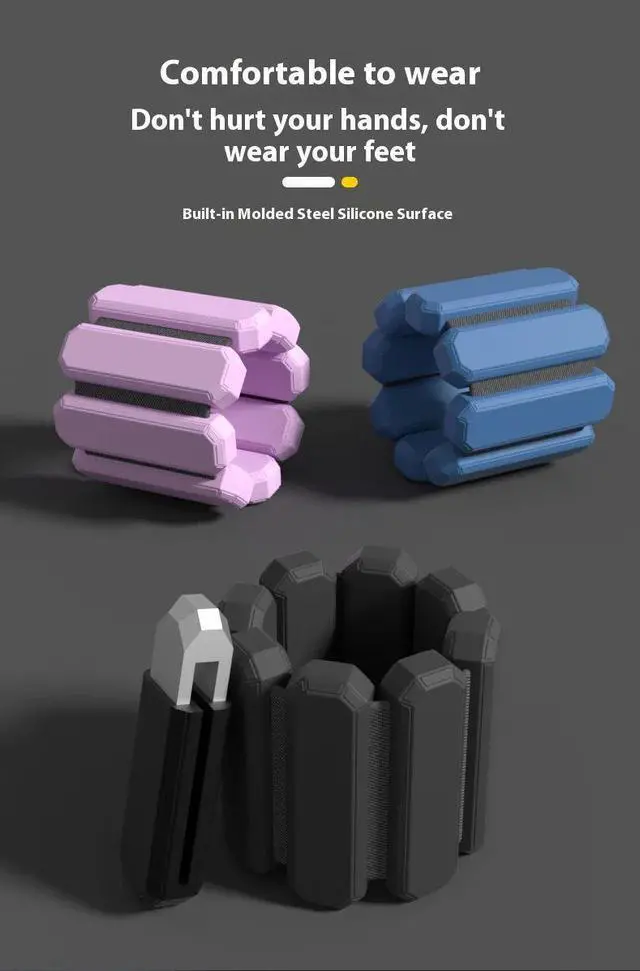 Alt view image 4 of 7 - 450/900g Wrist Weight Bracelet Adjustable Weights Wearable A