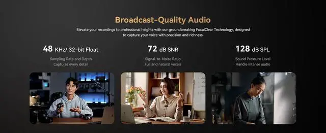 Alt view image 7 of 7 - Hollyland Lark Max 2 Wireless Microphone Timecode Wireless A