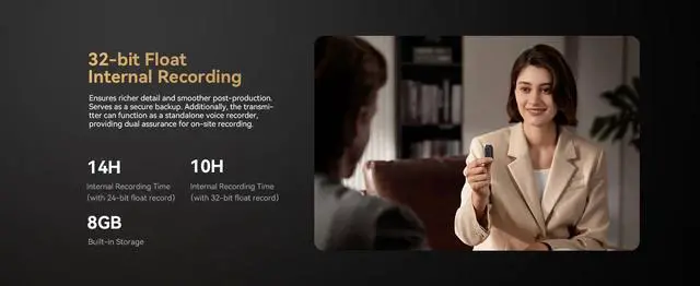 Alt view image 5 of 7 - Hollyland Lark Max 2 Wireless Microphone Timecode Wireless A