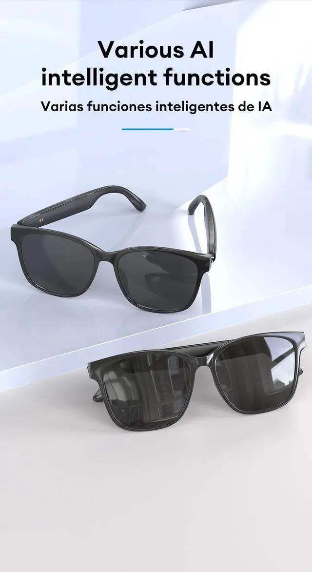 Alt view image 7 of 7 - Choice HYUNDAI HY-C8 AI Glasses Earphones HD Smart Translati