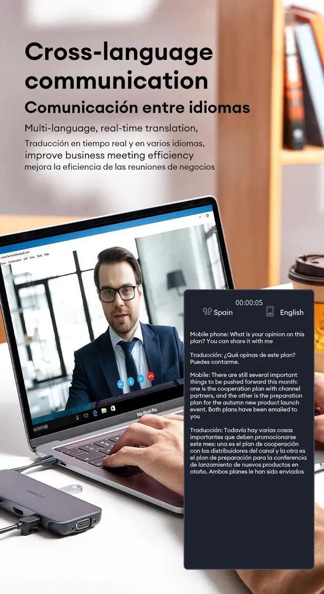 Alt view image 6 of 7 - Choice HYUNDAI HY-C8 AI Glasses Earphones HD Smart Translati