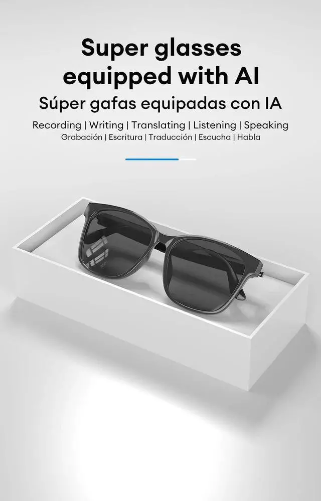 Alt view image 3 of 7 - Choice HYUNDAI HY-C8 AI Glasses Earphones HD Smart Translati