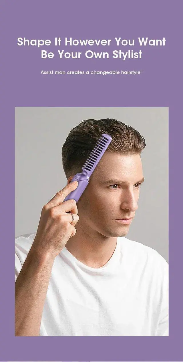 Alt view image 7 of 7 - Wireless Professional Hair Straightener Curler Comb Fast Hea