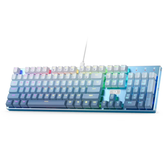 Alt view image 3 of 7 - Redragon K556 SE RGB LED Backlit Wired Mechanical Gaming Key