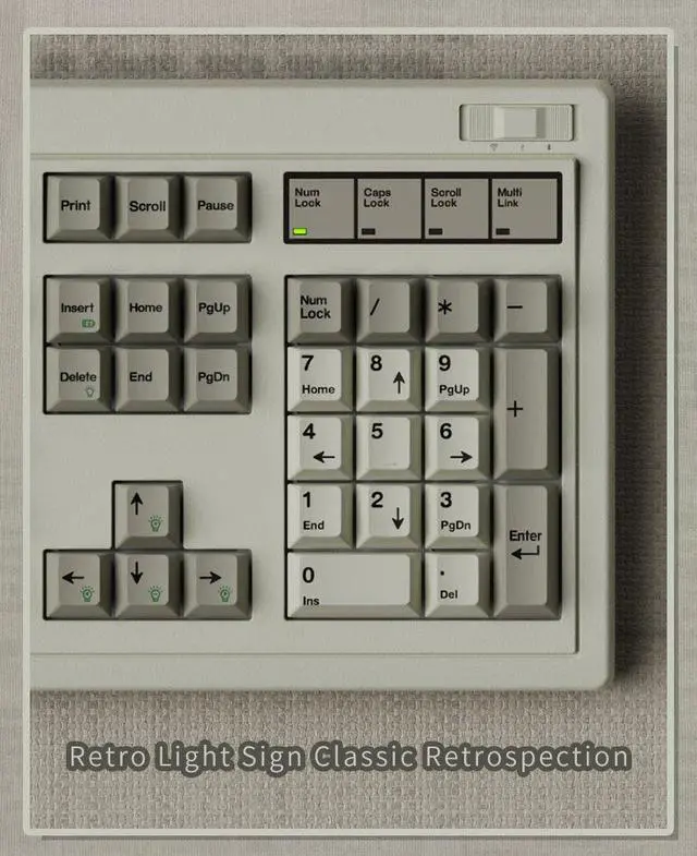 Alt view image 2 of 7 - FL·ESPORTS OG87/OG104 Retro Mechanical Keyboard NXP 87/104
