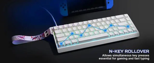 Alt view image 5 of 7 - YUNZII x MADLIONS MAD68 HE White Rapid Trigger Magnetic Gami