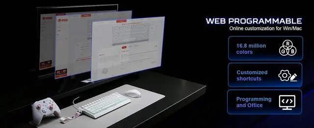 Alt view image 7 of 7 - YUNZII x MADLIONS MAD68 HE White Rapid Trigger Magnetic Gami