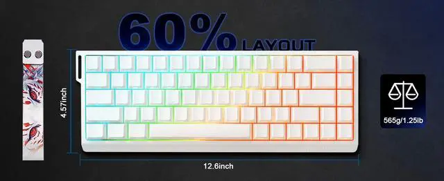 Alt view image 6 of 7 - YUNZII x MADLIONS MAD68 HE White Rapid Trigger Magnetic Gami