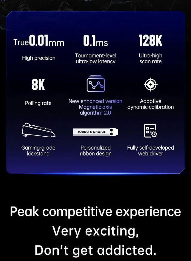 Alt view image 2 of 7 - MCHOSE Ace68 RGB 8K Mechanical Keyboard ,Magnetic Switch