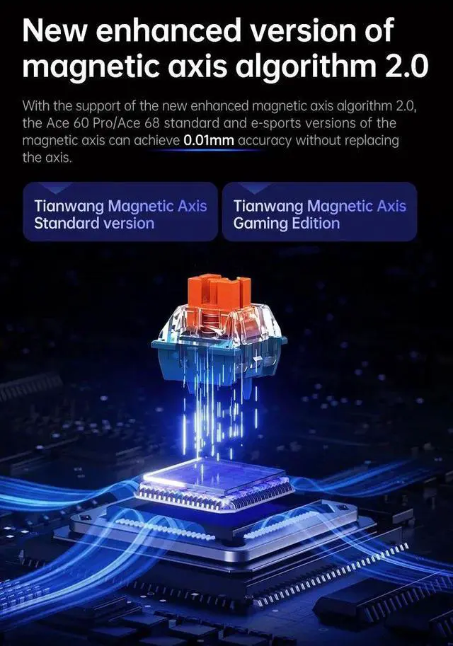 Alt view image 3 of 7 - MCHOSE Ace68 RGB 8K Mechanical Keyboard ,Magnetic Switch