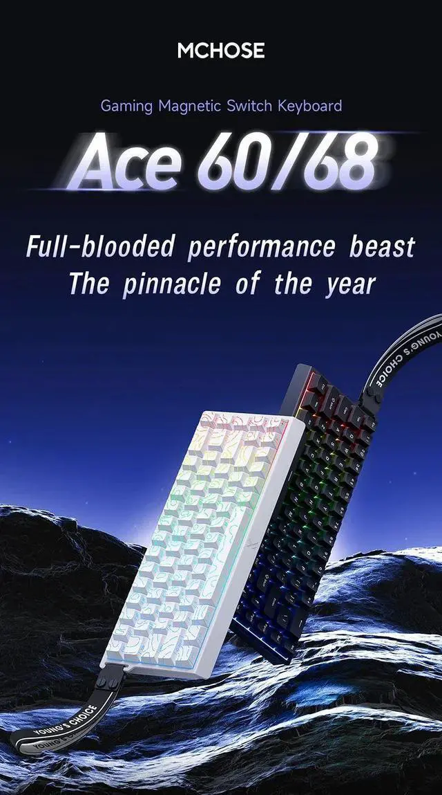Main image of MCHOSE Ace68 RGB 8K Mechanical Keyboard ,Magnetic Switch