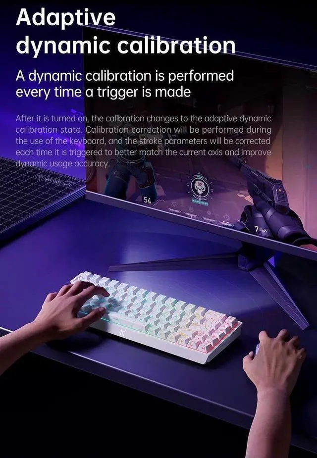 Alt view image 7 of 7 - MCHOSE Ace68 RGB 8K Mechanical Keyboard ,Magnetic Switch