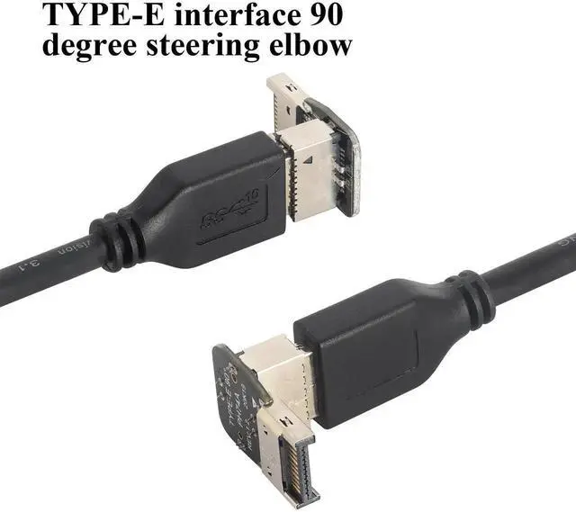 Alt view image 5 of 7 - 2Pack Right Angle Up USB 3.1 Type-E Header Front Panel Adaptr 90 Degree 10Gbps USB 3.1 Type-E Male to Female Front Panel Internal Power Connector for Motherboard.(Type-E/Up)
