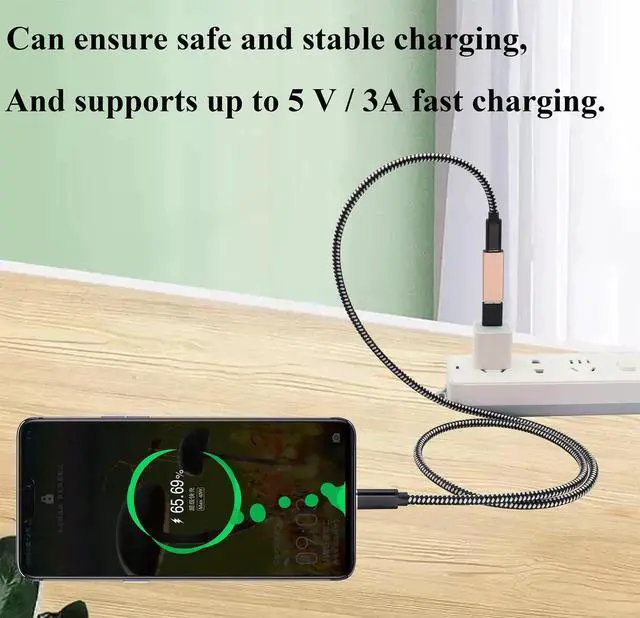 Alt view image 5 of 7 - USB 3.0 to Type C Adapter Female USB Type C to Male USB 3.0 A Converter for USB Port PC,Laptops,Power Banks,Chargers and Type-C Port U-Disk,Smart Phone,Data Cable Etc(Champagne Gold-2 Pack)