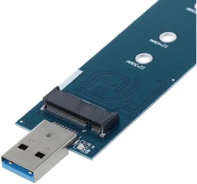 Alt view image 4 of 5 - M.2 to USB Adapter B Key M.2 SSD Adapter USB 3.0 to 2280 M2 NGFF SSD Drive Adapter Converter SSD Reader Card