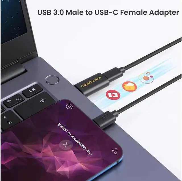 Alt view image 7 of 7 - USB3.1 USB C Female to USB Male Adapter 5Gbps CableCreation USB to USB C Adapter USB C to A Adapter Female USB C Adapter for Laptops Logitech StreamCam and Other USB-A Devices