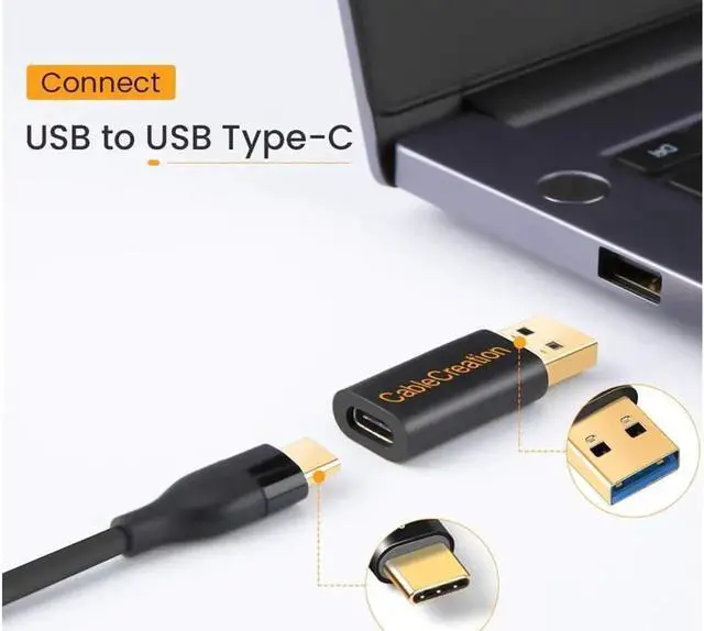 Alt view image 3 of 7 - USB3.1 USB C Female to USB Male Adapter 5Gbps CableCreation USB to USB C Adapter USB C to A Adapter Female USB C Adapter for Laptops Logitech StreamCam and Other USB-A Devices