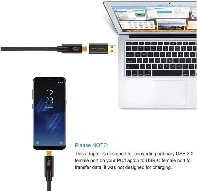 Alt view image 5 of 7 - USB3.1 USB C Female to USB Male Adapter 5Gbps CableCreation USB to USB C Adapter USB C to A Adapter Female USB C Adapter for Laptops Logitech StreamCam and Other USB-A Devices