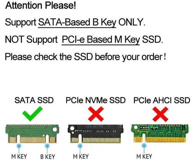 Alt view image 2 of 7 - M.2 to USB Adapter, B Key M.2 SSD Adapter to USB 3.0, USB to 2230 2242 2260 2280 M2 SSD Drive Adapter, NGFF Converter SSD Reader Card