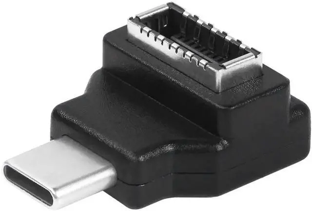 Main image of USB 3.1 Type E to Type C Extension Adapter,(5Gbps) Internal Connector,Right Angle USB C Male to Type E Female Adapter CompatibileUSB3.0 -Black