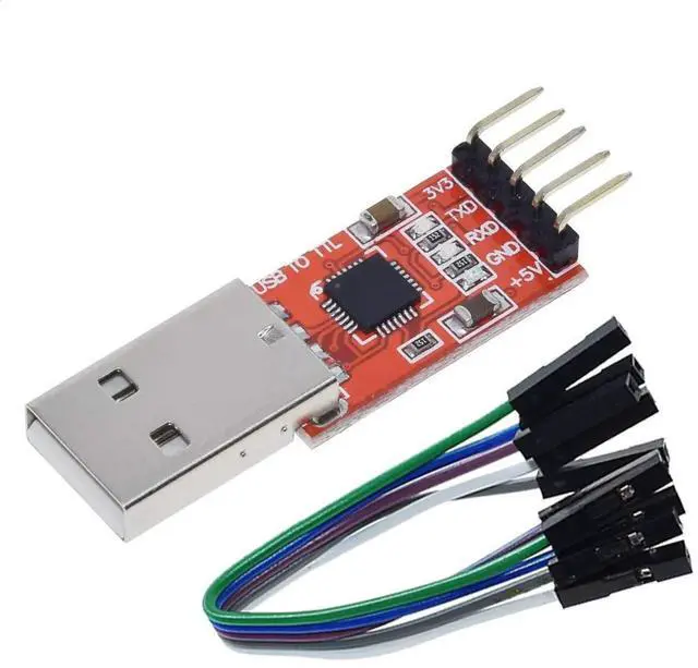 Alt view image 3 of 3 - CP2102 USB 2.0 to TTL Module Serial Converter Adapter Module USB to TTL Downloader with Jumper Wires